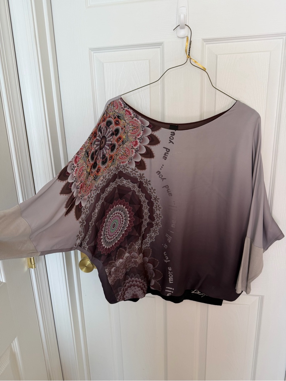 Desigual Mauve Ombre Mandala Dolman Tunic